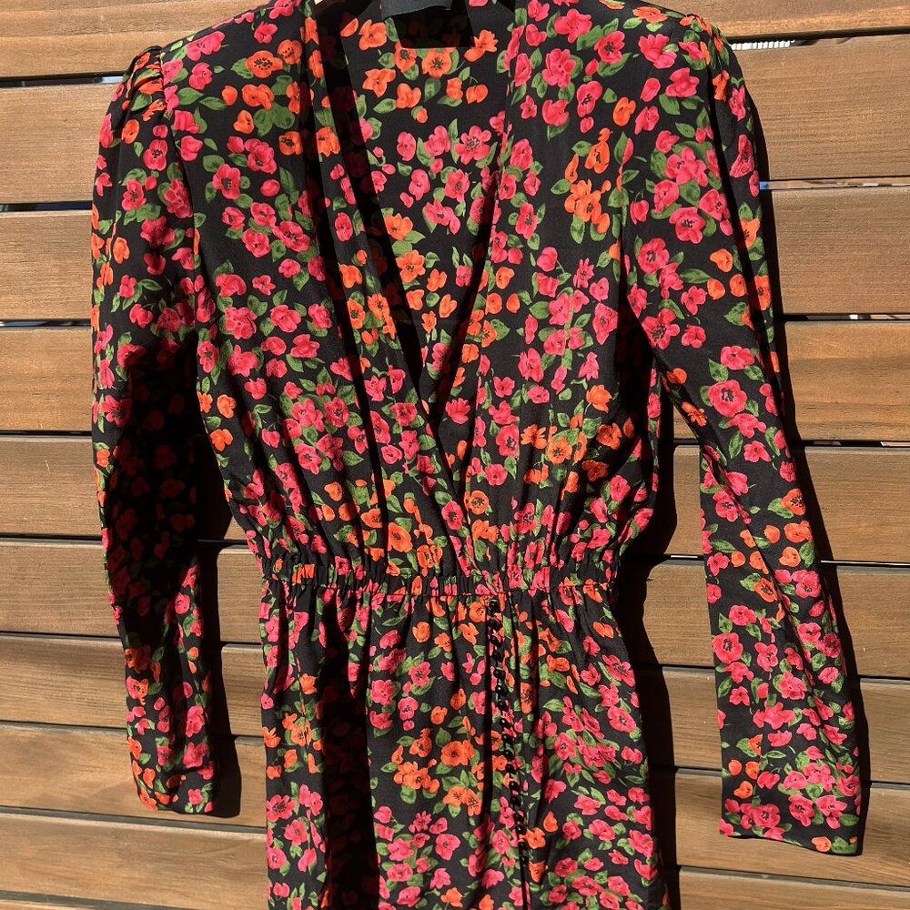 Sandro Silk Printed Dress